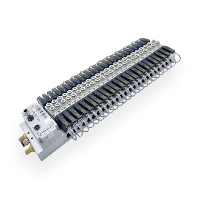 Modbus-RTU通信閥島、24個閥位、支持Modbus-RTU通訊協議、FV-xxx-24-S12-MBR